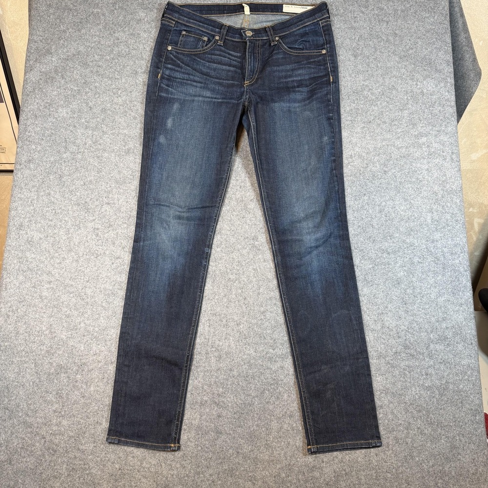 Rag & Bone Kensington Skinny Jeans Womens 28 Dark Wash Blue Stretch Denim